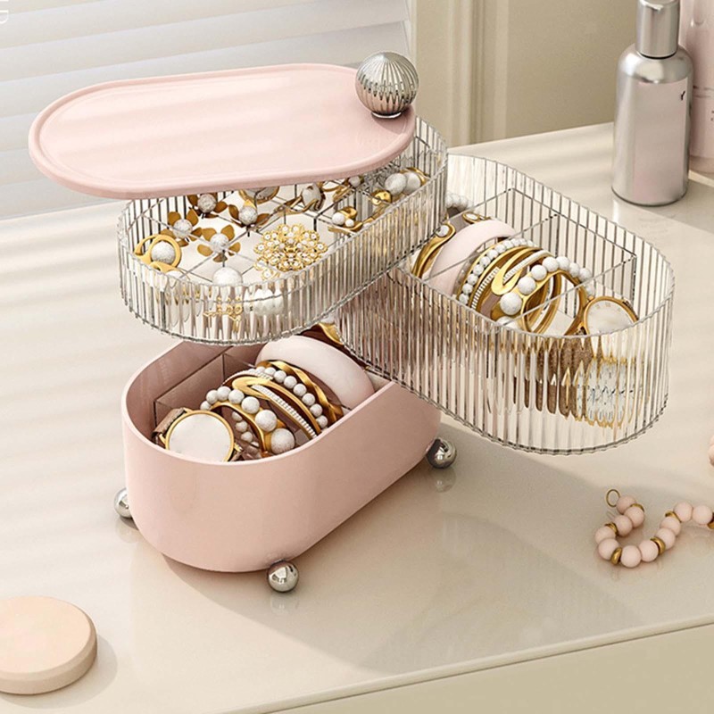360° Rotating Makeup Organizer Storage Box for Perfume Countertop Lipstick